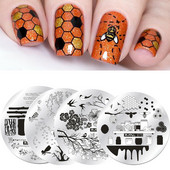Zjoys Nail Stamping Plates 2018 Bee Birdie Summer Flower Χαριτωμένο Anime Εικόνα Gel Πρότυπου Νυχιών Στένσιλ Εργαλείο προτύπων μανικιούρ