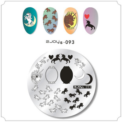 Zjoys Nail Stamping Plates 2018 Bee Birdie Summer Flower Χαριτωμένο Anime Εικόνα Gel Πρότυπου Νυχιών Στένσιλ Εργαλείο προτύπων μανικιούρ