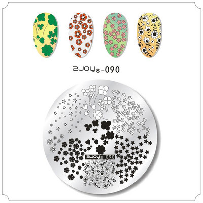 Zjoys Nail Stamping Plates 2018 Bee Birdie Summer Flower Χαριτωμένο Anime Εικόνα Gel Πρότυπου Νυχιών Στένσιλ Εργαλείο προτύπων μανικιούρ