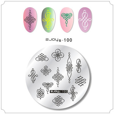 Zjoys Nail Stamping Plates 2018 Bee Birdie Summer Flower Χαριτωμένο Anime Εικόνα Gel Πρότυπου Νυχιών Στένσιλ Εργαλείο προτύπων μανικιούρ