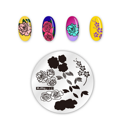 Zjoys Nail Stamping Plates 2018 Bee Birdie Summer Flower Χαριτωμένο Anime Εικόνα Gel Πρότυπου Νυχιών Στένσιλ Εργαλείο προτύπων μανικιούρ