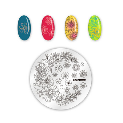 Zjoys Nail Stamping Plates 2018 Bee Birdie Summer Flower Χαριτωμένο Anime Εικόνα Gel Πρότυπου Νυχιών Στένσιλ Εργαλείο προτύπων μανικιούρ