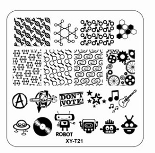 Uus lilletaimede muster pilt plastist küünte stantsimisplaadid 6*6 cm ruudukujulised šabloonid küünte tembeldamiseks küünte kunstitööriistad