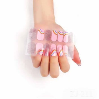 3D стикери за нокти Творческо лепило Nail Art Decal Маникюр Декорации Лак за нокти Пълно покритие Натиснете върху ноктите Ленти Drop Доставка