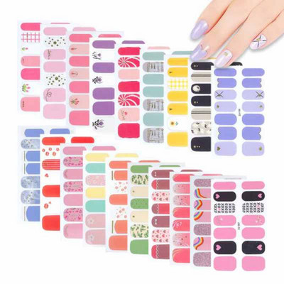 3D nagu uzlīmes Creative Adhesive Nail Art Decal Manikīra dekorācijas Nagu laka Pilns pārklājums Preses uz nagu sloksnēm Drop Shipping