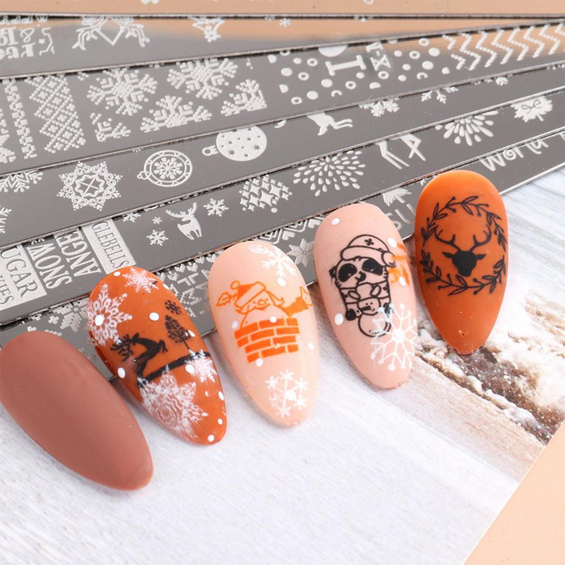 1 τεμ/Σετ Nail Art Stamp Plate Leaf Marble Texture Flower Geometry Polish Nail Print Jelly Stamper Scrapper Tool