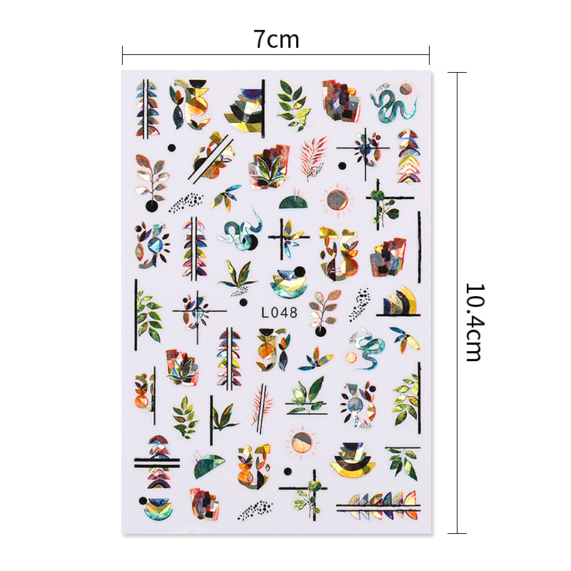 1 ΤΕΜ. 3D αυτοκόλλητα νυχιών Χρυσά φύλλα λουλουδιών Φρούτα καρφιά Χαλκομανίες με λουλουδάτα φύλλα άνοιξη ολισθητήρες μανικιούρ Διακόσμηση νυχιών διακόσμησης