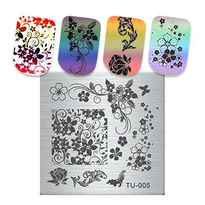 Νέα 2017 Nails 1Pc από ανοξείδωτο ατσάλι Halloween Skull Series Nail Art Πλάκες νυχιών Αξεσουάρ για νύχια SP030