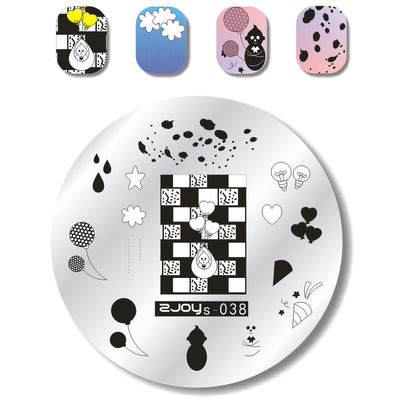 Νέα 2017 Nails 1Pc από ανοξείδωτο ατσάλι Halloween Skull Series Nail Art Πλάκες νυχιών Αξεσουάρ για νύχια SP030