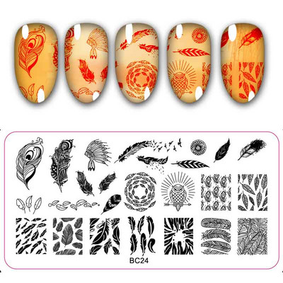 Νέα 2017 Nails 1Pc από ανοξείδωτο ατσάλι Halloween Skull Series Nail Art Πλάκες νυχιών Αξεσουάρ για νύχια SP030