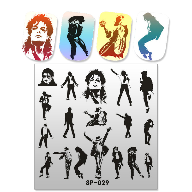 Νέα 2017 Nails 1Pc από ανοξείδωτο ατσάλι Halloween Skull Series Nail Art Πλάκες νυχιών Αξεσουάρ για νύχια SP030