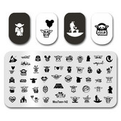 Στάμπινγκ νυχιών MouTeen142 Cartoon Disney Baby Yoda Nail Art Plates Stamp King Σετ μανικιούρ για στάμπα νυχιών
