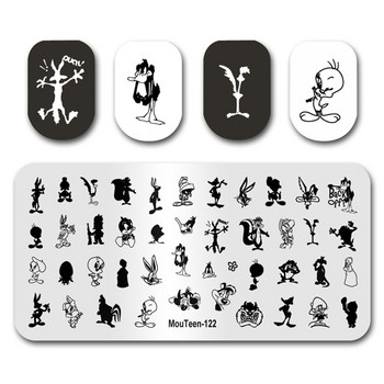Nail Stamping MouTeen142 Cartoon Disney Baby Yoda Nail Art Plates Stamp King Комплект за маникюр за ноктопластика