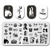 Disney küünetempel MouTeen043 The Nightmare Nail Before Christmas Küüneplaadid Stamp King maniküüri komplekt küünekunsti tembeldamiseks