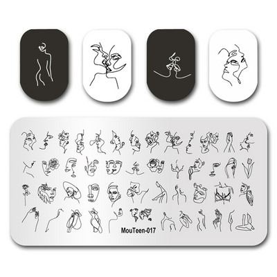 Disney küünetempel MouTeen043 The Nightmare Nail Before Christmas Küüneplaadid Stamp King maniküüri komplekt küünekunsti tembeldamiseks