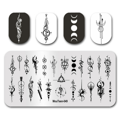 Disney küünetempel MouTeen043 The Nightmare Nail Before Christmas Küüneplaadid Stamp King maniküüri komplekt küünekunsti tembeldamiseks