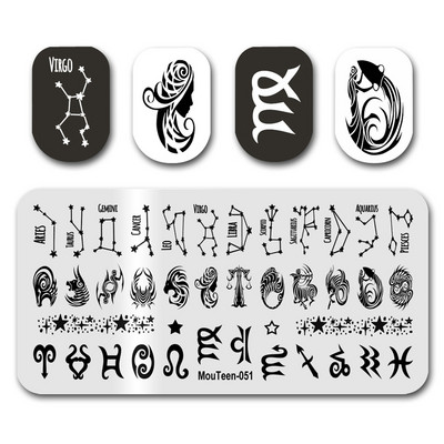 Disney küünetempel MouTeen043 The Nightmare Nail Before Christmas Küüneplaadid Stamp King maniküüri komplekt küünekunsti tembeldamiseks