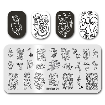 Disney küünetempel MouTeen043 The Nightmare Nail Before Christmas Küüneplaadid Stamp King maniküüri komplekt küünekunsti tembeldamiseks