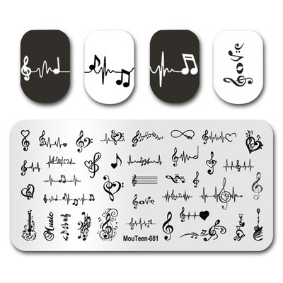 Disney küünetempel MouTeen043 The Nightmare Nail Before Christmas Küüneplaadid Stamp King maniküüri komplekt küünekunsti tembeldamiseks