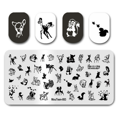 Disney küünetempel MouTeen043 The Nightmare Nail Before Christmas Küüneplaadid Stamp King maniküüri komplekt küünekunsti tembeldamiseks