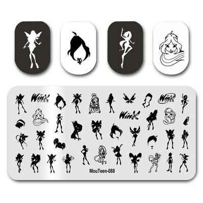 Disney küünetempel MouTeen043 The Nightmare Nail Before Christmas Küüneplaadid Stamp King maniküüri komplekt küünekunsti tembeldamiseks