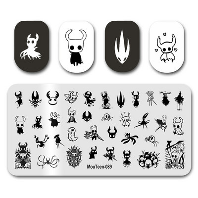 Disney küünetempel MouTeen043 The Nightmare Nail Before Christmas Küüneplaadid Stamp King maniküüri komplekt küünekunsti tembeldamiseks
