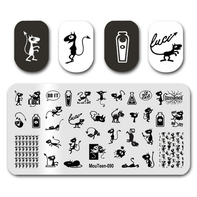 Disney küünetempel MouTeen043 The Nightmare Nail Before Christmas Küüneplaadid Stamp King maniküüri komplekt küünekunsti tembeldamiseks