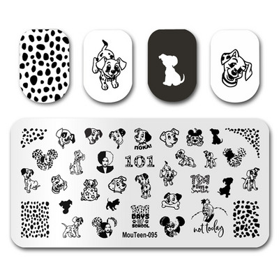 Disney küünetempel MouTeen043 The Nightmare Nail Before Christmas Küüneplaadid Stamp King maniküüri komplekt küünekunsti tembeldamiseks