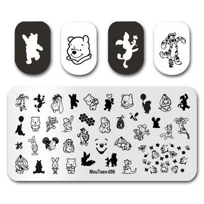 Disney küünetempel MouTeen043 The Nightmare Nail Before Christmas Küüneplaadid Stamp King maniküüri komplekt küünekunsti tembeldamiseks