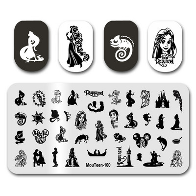 Disney küünetempel MouTeen043 The Nightmare Nail Before Christmas Küüneplaadid Stamp King maniküüri komplekt küünekunsti tembeldamiseks