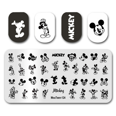 Disney küünetempel MouTeen043 The Nightmare Nail Before Christmas Küüneplaadid Stamp King maniküüri komplekt küünekunsti tembeldamiseks