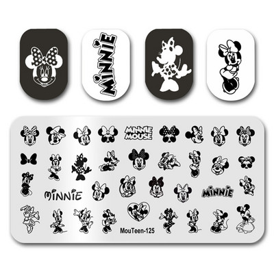 Disney küünetempel MouTeen043 The Nightmare Nail Before Christmas Küüneplaadid Stamp King maniküüri komplekt küünekunsti tembeldamiseks