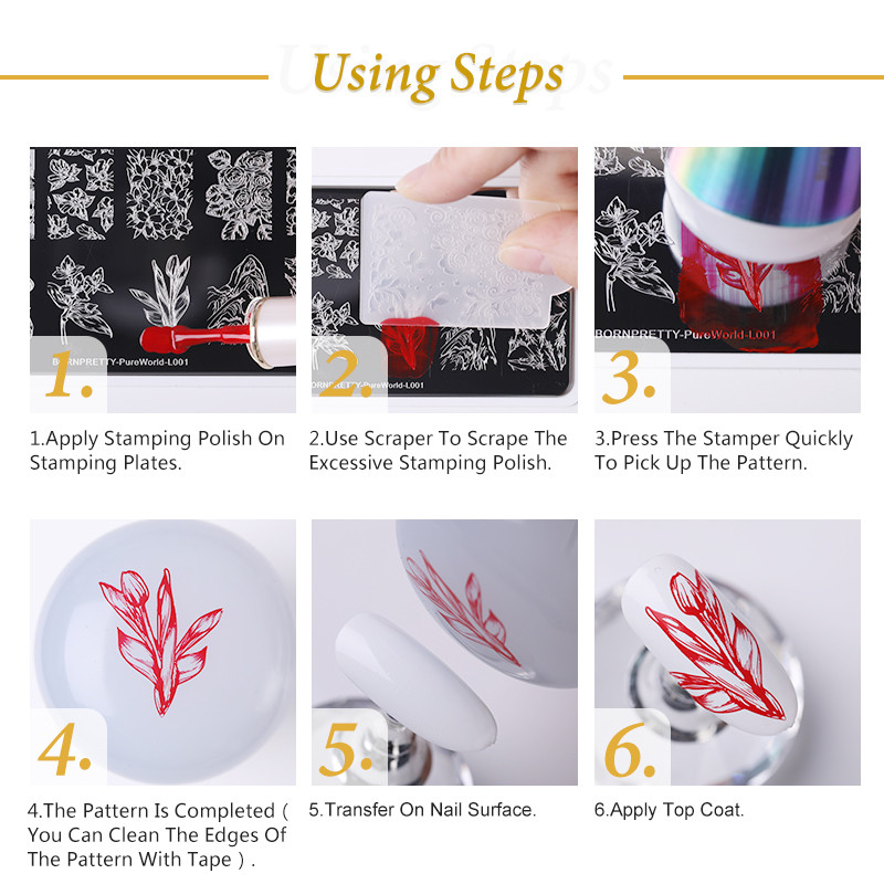 BORN PRETTY Eggshell Texture Line Πλάκες σφραγίδας νυχιών για νύχια Πρότυπο σανίδας τέχνης νυχιών από ανοξείδωτο χάλυβα στένσιλ