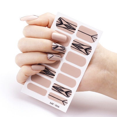 Самозалепващи се стикери за нокти Sanuxc Пълно покритие Стикери за лак за нокти за ноктопластика Лесна употреба Стикери за маникюр, достъпни за бременни жени