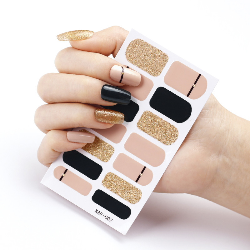 Sanuxc ljepljive naljepnice za nokte Punopokrivene naljepnice za lak za nokte za lak za nokte Naljepnice za manikuru lake za upotrebu dostupne trudnicama