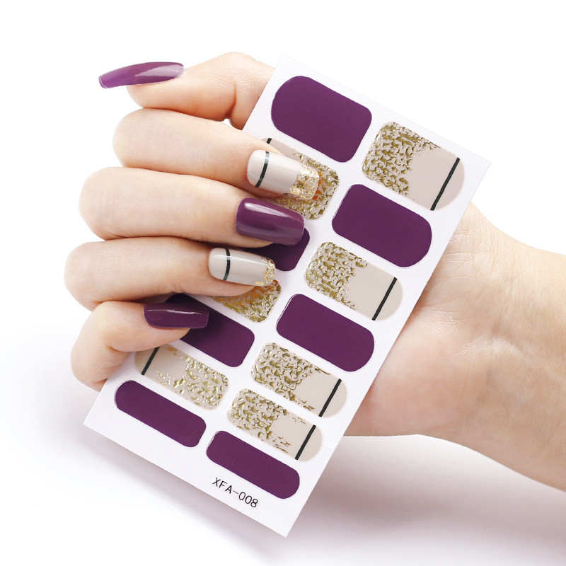 Sanuxc ljepljive naljepnice za nokte Punopokrivene naljepnice za lak za nokte za lak za nokte Naljepnice za manikuru lake za upotrebu dostupne trudnicama