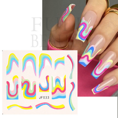 Αυτοκόλλητα για νύχια Black Stars Blooming Gradient Hollow Starlight Hexagram Heart Butterfly Dark style Cool Girl Manicure Decal LS-J56