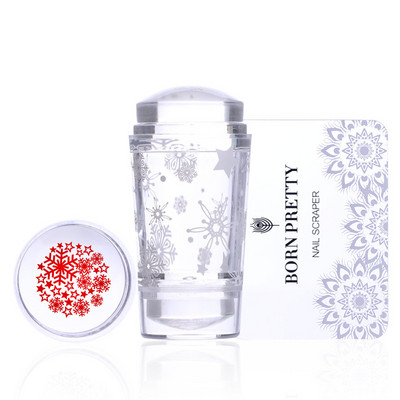 BORN PRETTY French Nail Stmaper Christmas Clear Silicone Stampers Kit Snowflake Nail Art tempel ja kaabits maniküüri kujundamiseks