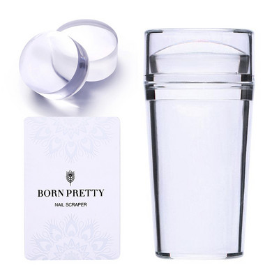BORN PRETTY French Nail Stmaper Christmas Clear Silicone Stampers Kit Snowflake Nail Art tempel ja kaabits maniküüri kujundamiseks