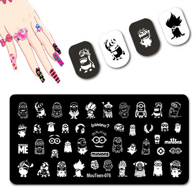 DISNEY Cartoon Totoro küünte stantsimisplaadid Chinchilla Anime küünetemplite mallid küünte kujundamiseks #093