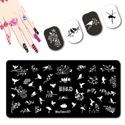 DISNEY Cartoon Totoro küünte stantsimisplaadid Chinchilla Anime küünetemplite mallid küünte kujundamiseks #093