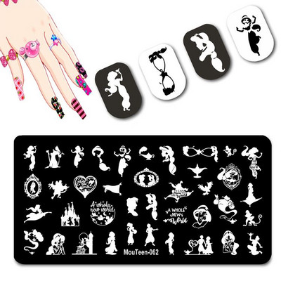 DISNEY Cartoon Totoro küünte stantsimisplaadid Chinchilla Anime küünetemplite mallid küünte kujundamiseks #093