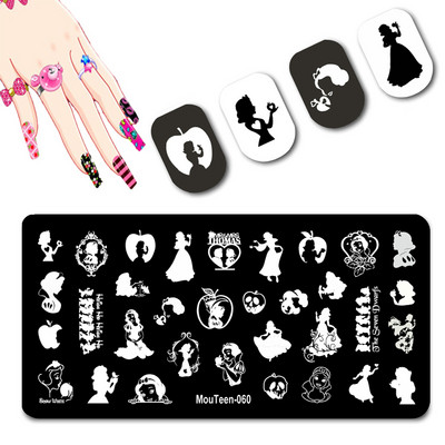 DISNEY Cartoon Totoro küünte stantsimisplaadid Chinchilla Anime küünetemplite mallid küünte kujundamiseks #093