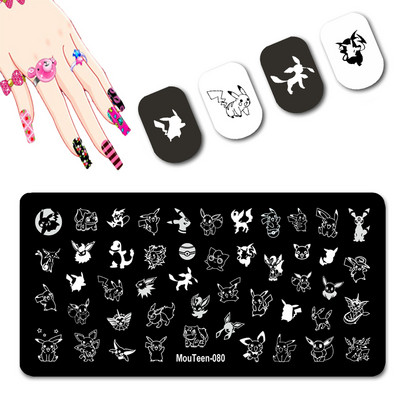 DISNEY Cartoon Totoro küünte stantsimisplaadid Chinchilla Anime küünetemplite mallid küünte kujundamiseks #093