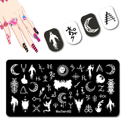 DISNEY Cartoon Totoro küünte stantsimisplaadid Chinchilla Anime küünetemplite mallid küünte kujundamiseks #093