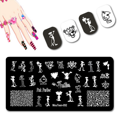 DISNEY Cartoon Totoro küünte stantsimisplaadid Chinchilla Anime küünetemplite mallid küünte kujundamiseks #093