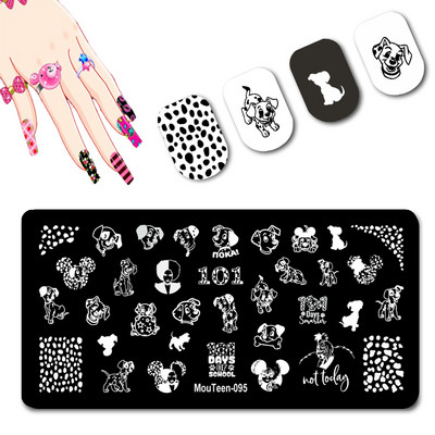 DISNEY Cartoon Totoro küünte stantsimisplaadid Chinchilla Anime küünetemplite mallid küünte kujundamiseks #093