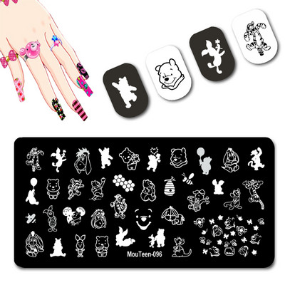 DISNEY Cartoon Totoro küünte stantsimisplaadid Chinchilla Anime küünetemplite mallid küünte kujundamiseks #093