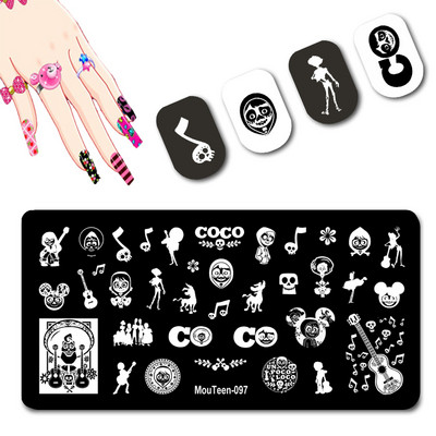 DISNEY Cartoon Totoro küünte stantsimisplaadid Chinchilla Anime küünetemplite mallid küünte kujundamiseks #093
