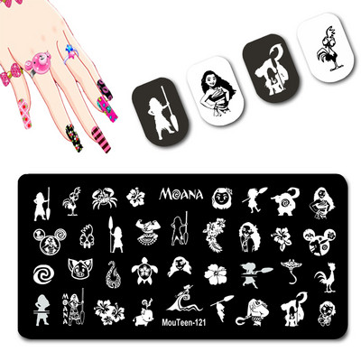 DISNEY Cartoon Totoro küünte stantsimisplaadid Chinchilla Anime küünetemplite mallid küünte kujundamiseks #093
